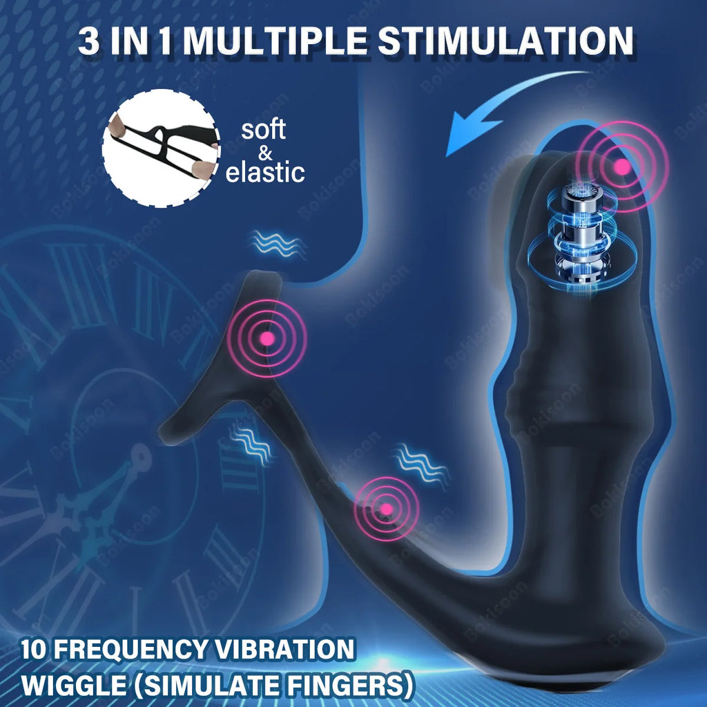 Massageador de próstata Bokisoon, vibrador anal.
