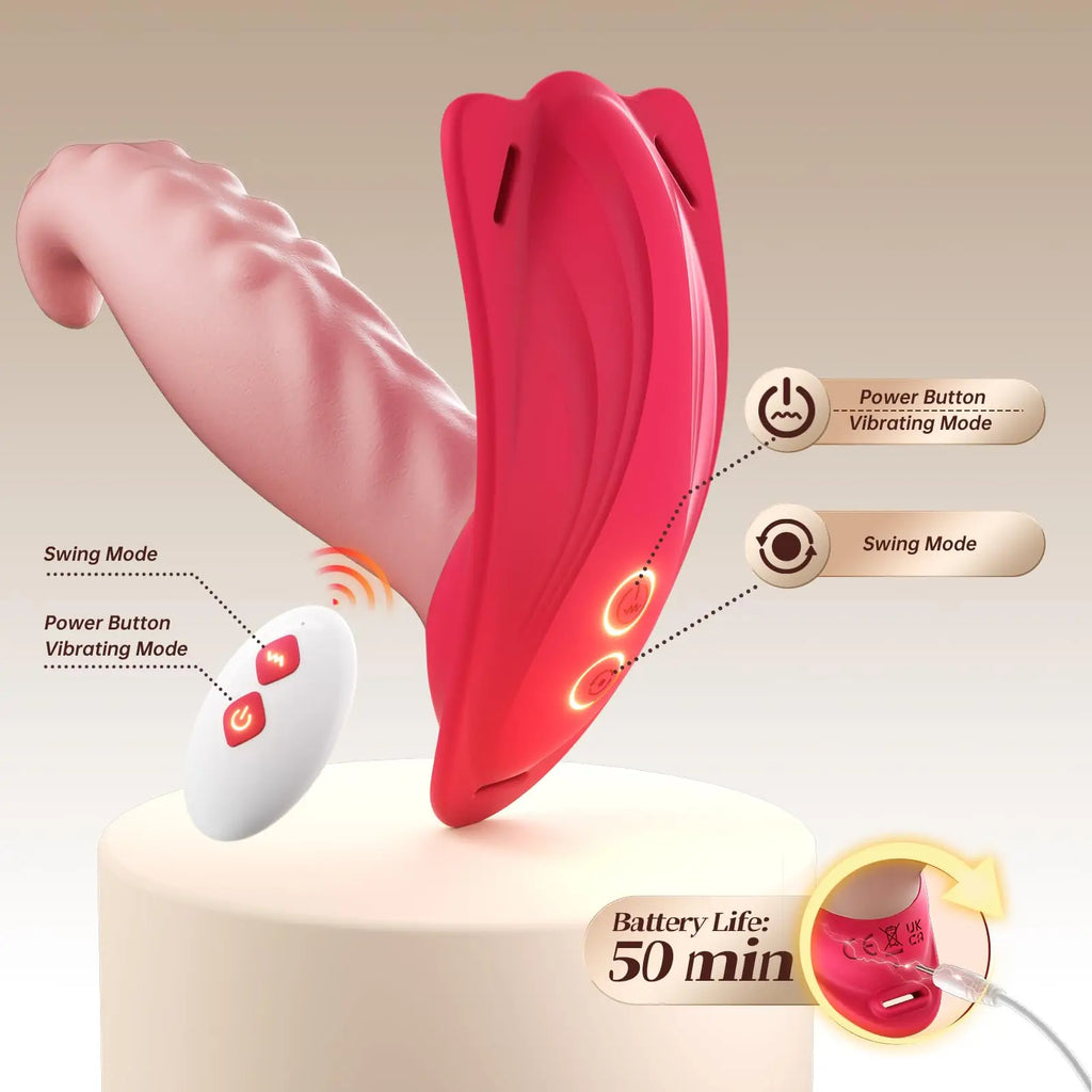 Massageador Feminino com Controle Remoto e Vibração Silenciosa