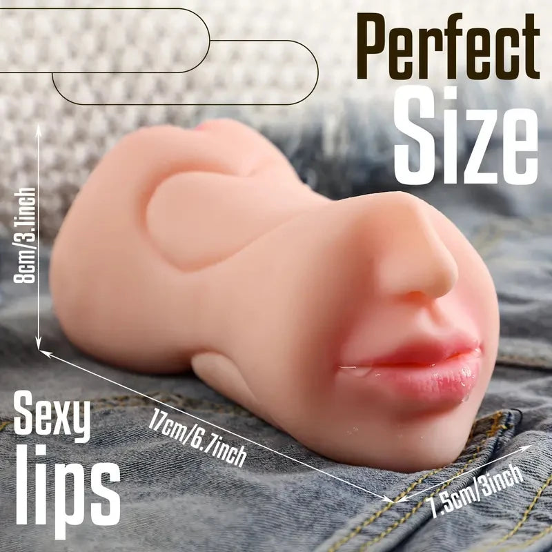 Massageador Masculino 3 em 1 em Silicone com Design Anatômico e Textura Interna