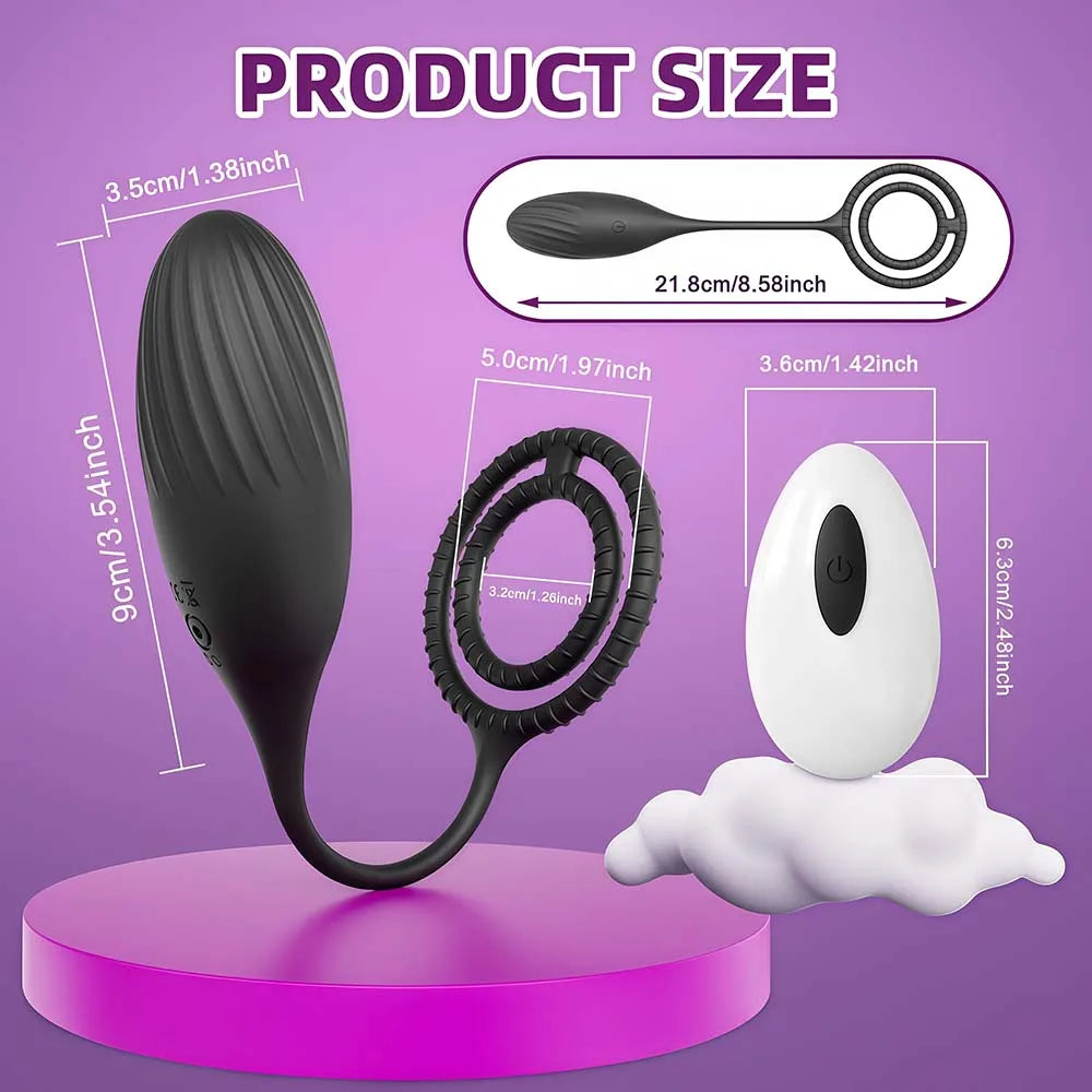 Massageador Prostático Recarregável com Controle Remoto