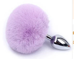 Plug Anal com Cauda de Coelho em Pelúcia