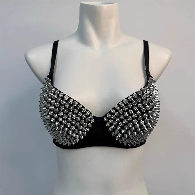 Top Feminino com Strass e Rebites