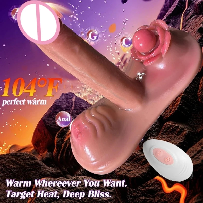 Vibrador automático com impulso e vibração.