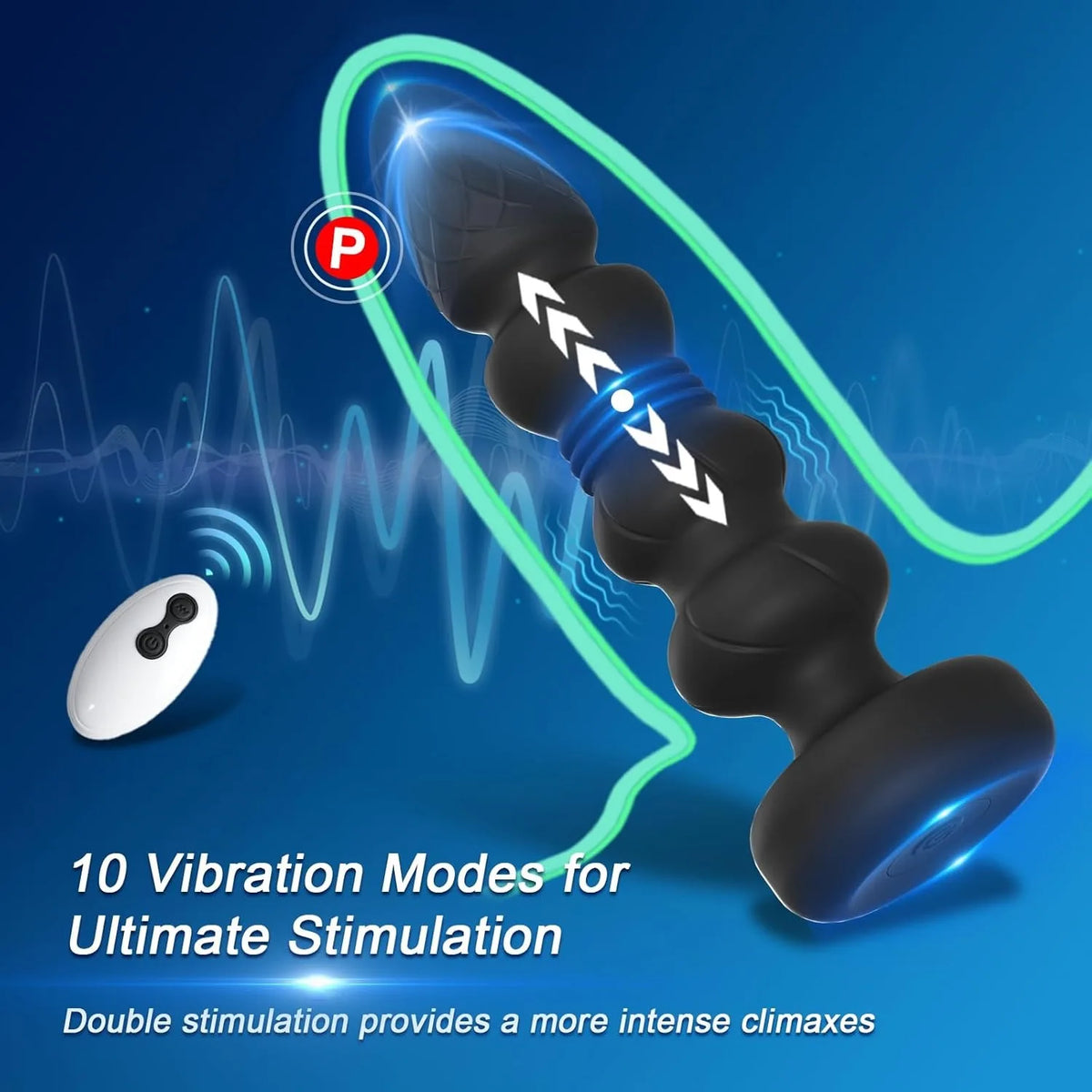 Plug Anal com Vibração e Controle Remoto Sem Fio