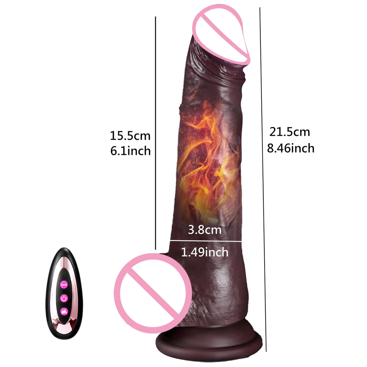 Massageador Recarregável com Aquecimento, Vibração e Design Anatômico
