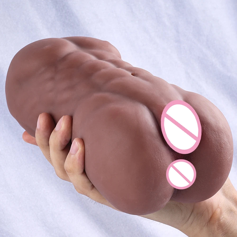 Massageador Masculino Premium com Duplo Canal Anatômico, Textura Interna