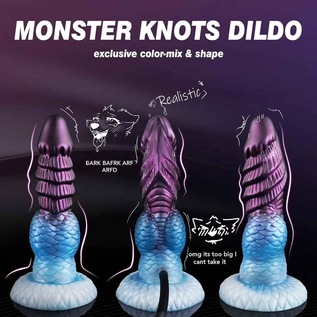Massageador Anatômico Inflável com Ventosa – Design Fantasy