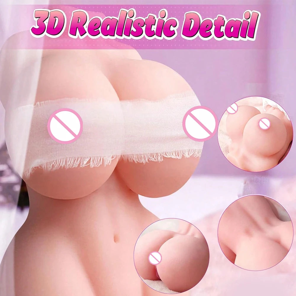 Massageador Masculino Anatômico Realista com Textura Interna