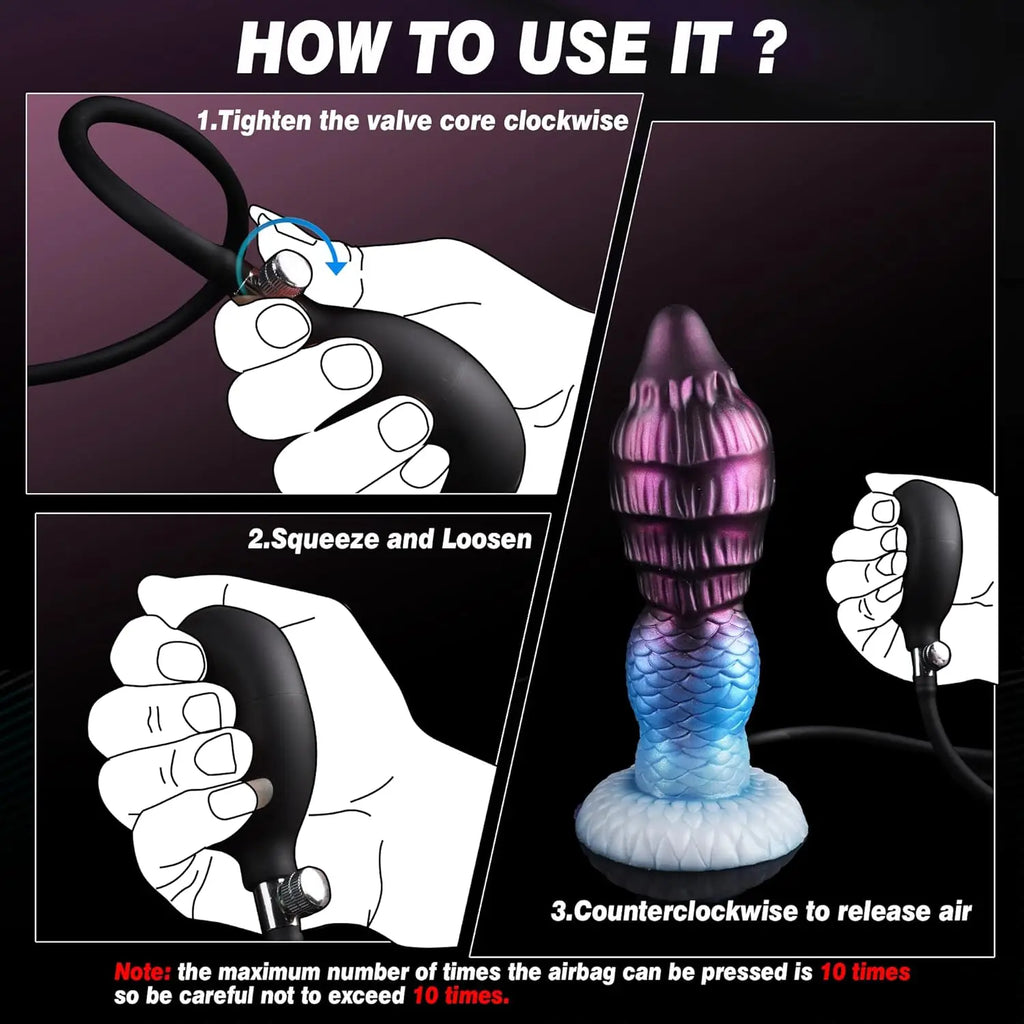 Massageador Anatômico Inflável com Ventosa – Design Fantasy