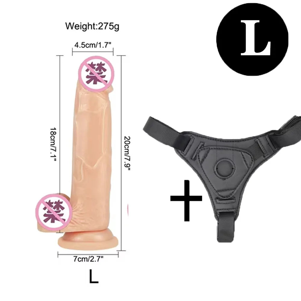 Cinta com Prótese Realística e Base Ajustável