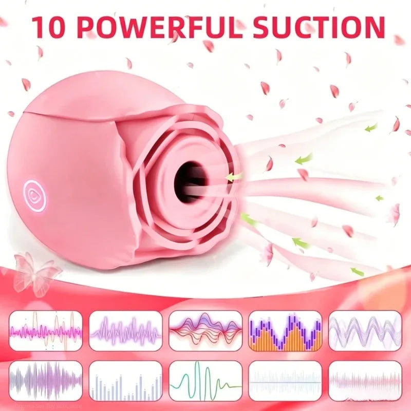 Vibrador flor com sucção clitoriana