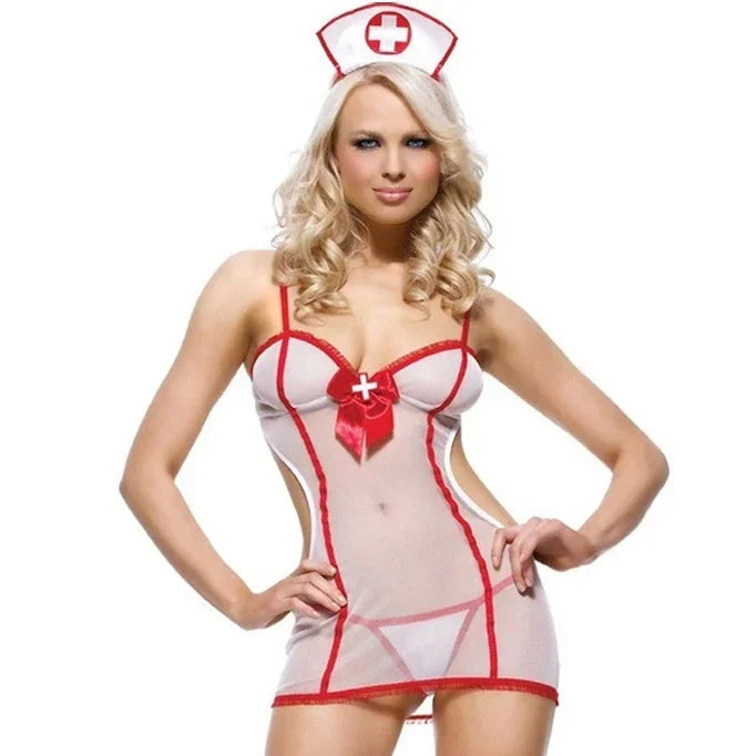 Fantasia Feminina de Enfermeira com Babydoll