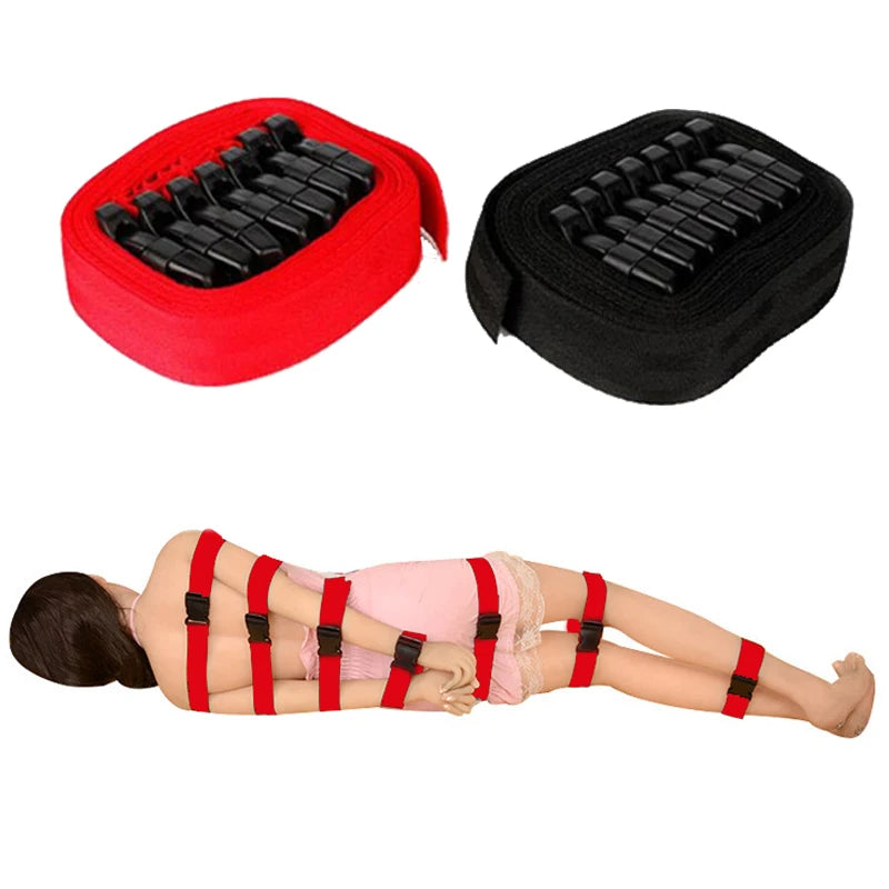 Kit bondage 7 Peças com Cordas e Algemas Ajustáveis