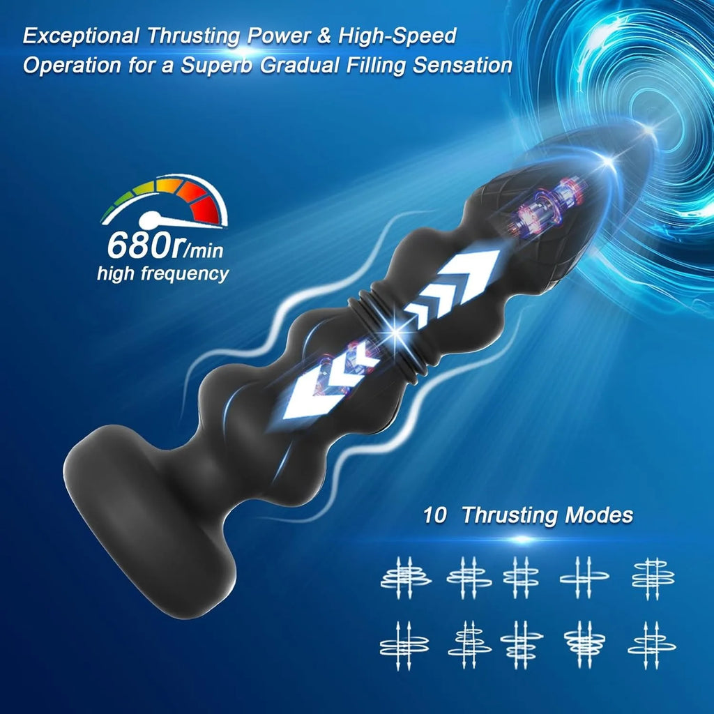 Plug Anal com Vibração e Controle Remoto Sem Fio