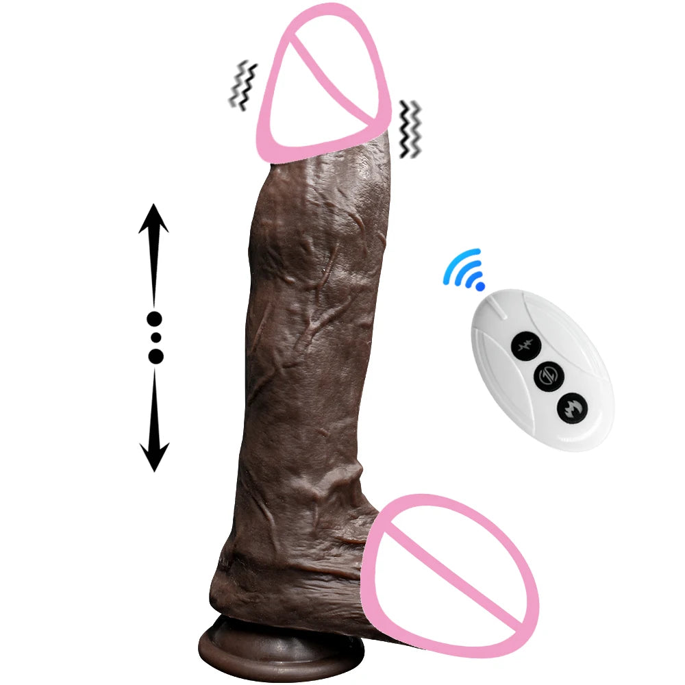 Vibrador Realista Recarregável com Aquecimento e Múltiplos Modos de Vibração