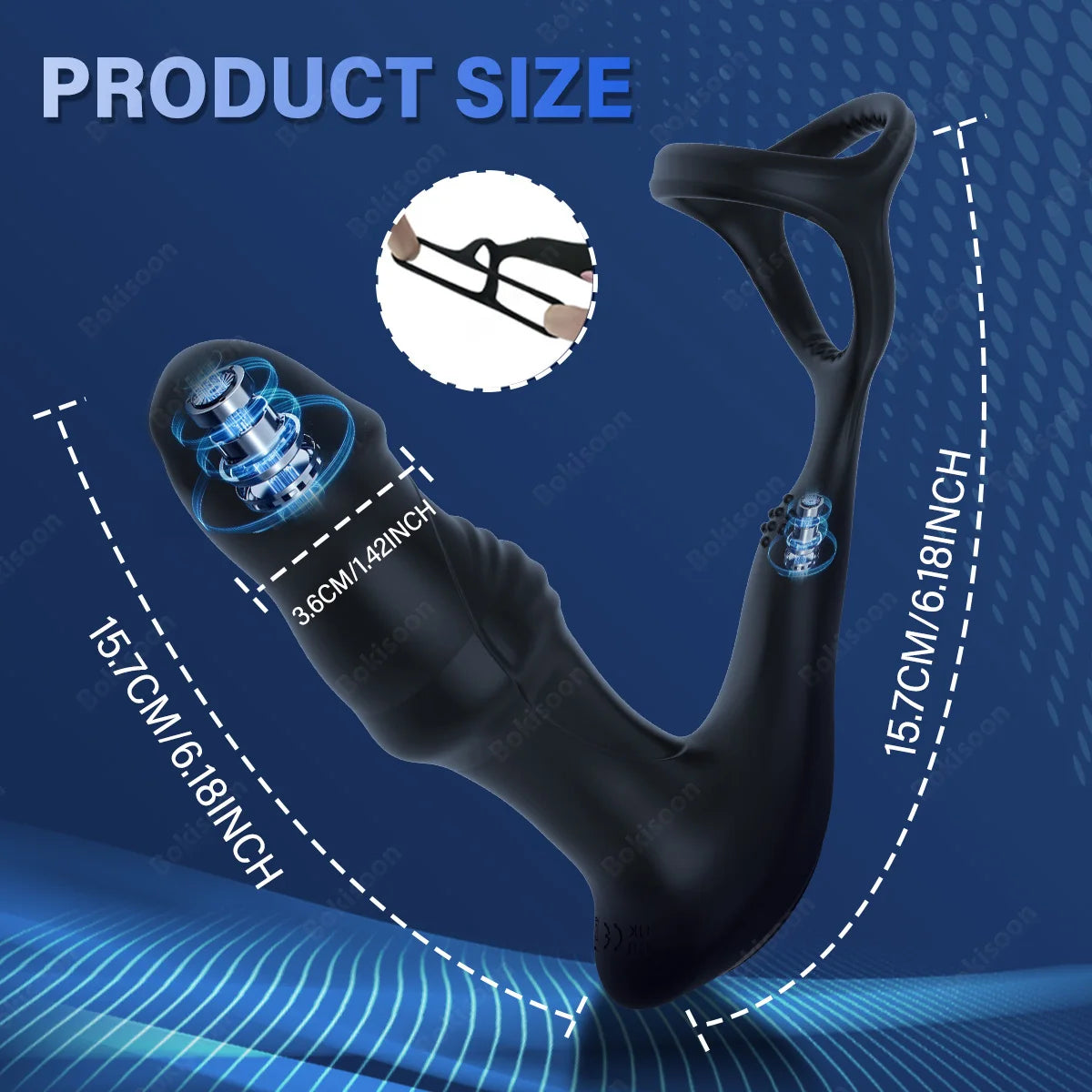 Massageador de próstata Bokisoon, vibrador anal.