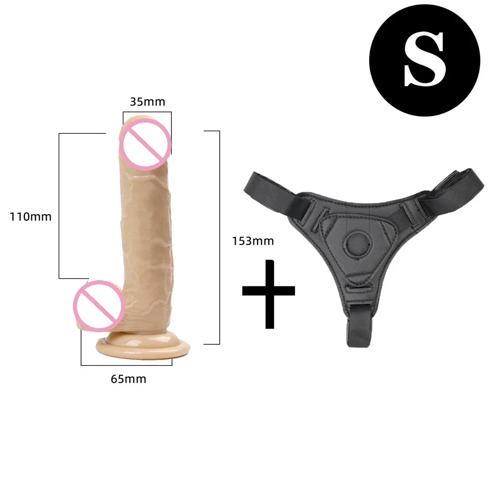 Cinta com Prótese Realística e Base Ajustável