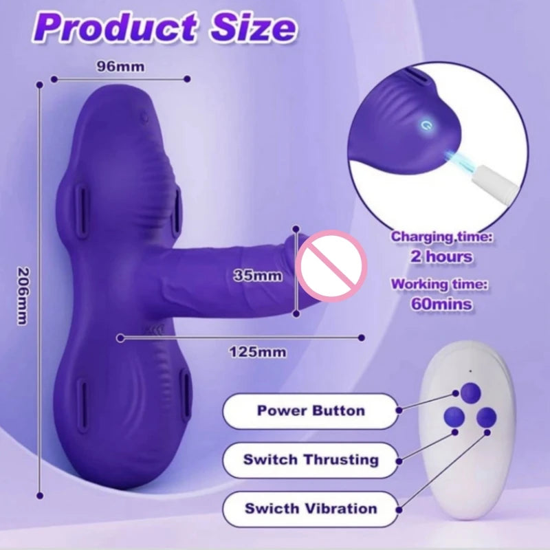 Vibrador automático com impulso e vibração.
