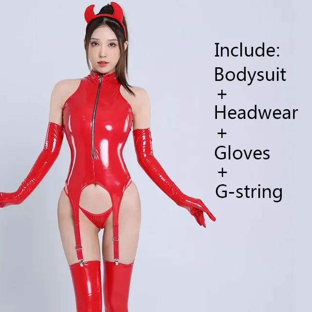 Body Sensual em Material Sintético com Recortes – Design Moderno