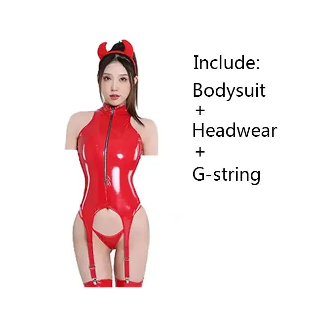 Body Sensual em Material Sintético com Recortes – Design Moderno