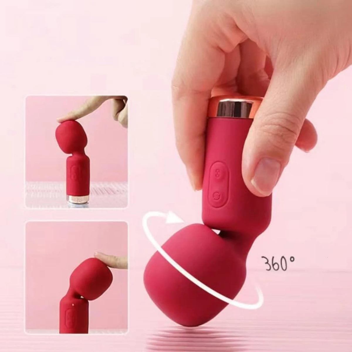 Mini Massageador Feminino Recarregável para Estimulação Externa e Interna com Vibração