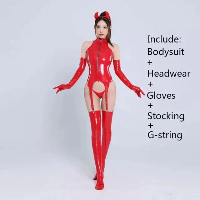 Body Sensual em Material Sintético com Recortes – Design Moderno