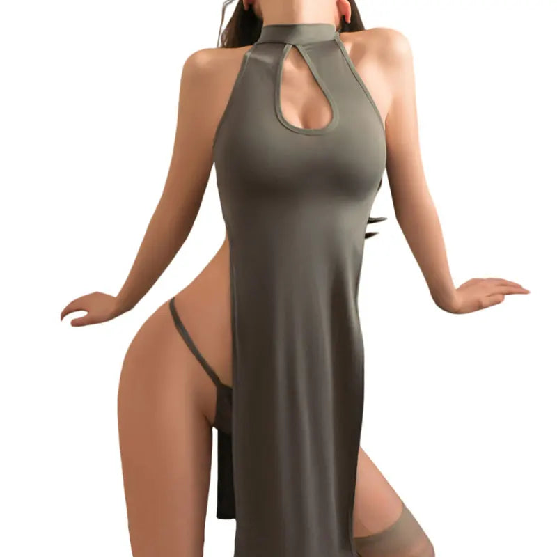 Fantasia Cosplay Feminina Estilo Japonês com Calcinha Fio Dental