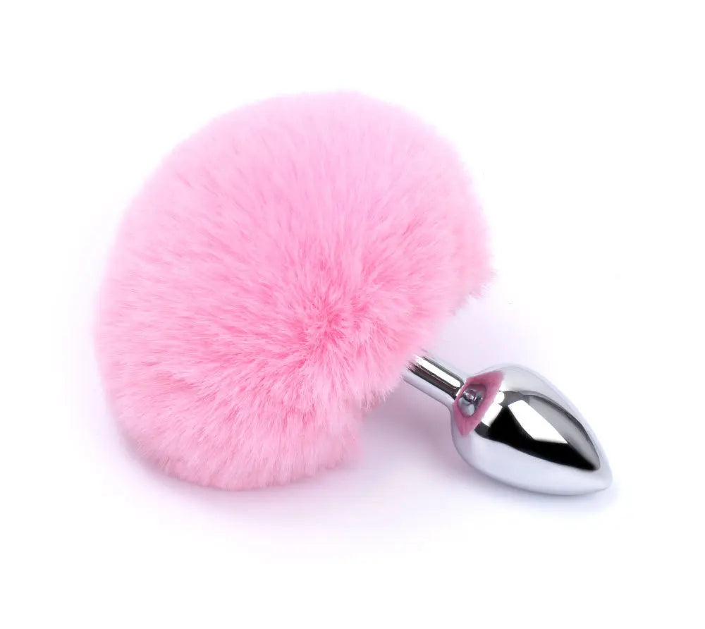 Plug Anal com Cauda de Coelho em Pelúcia