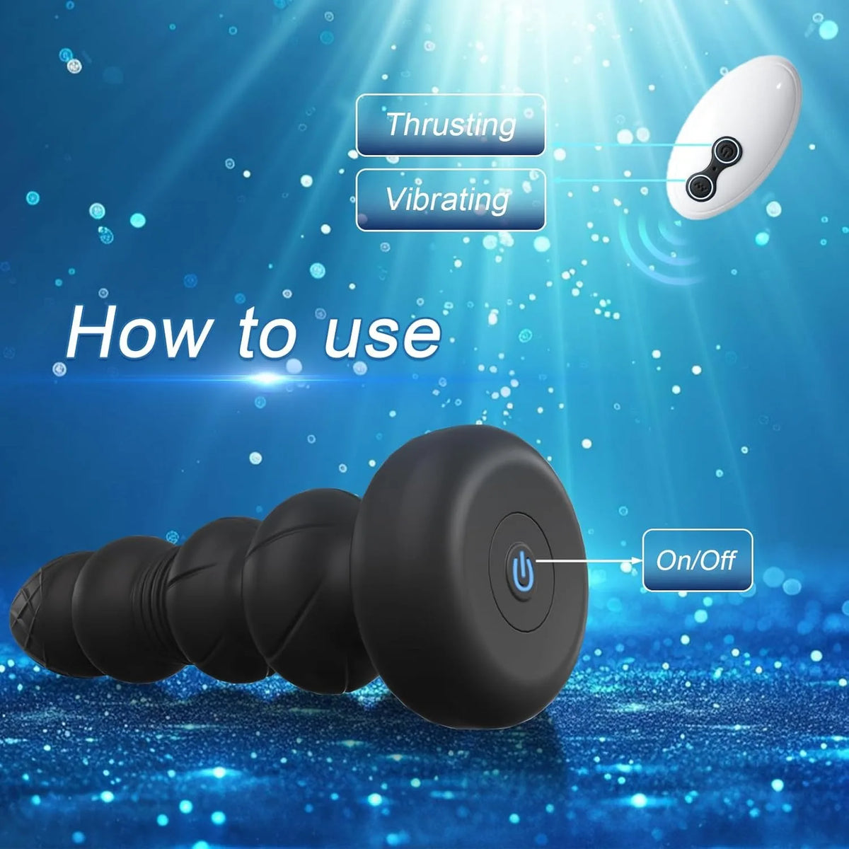 Plug Anal com Vibração e Controle Remoto Sem Fio