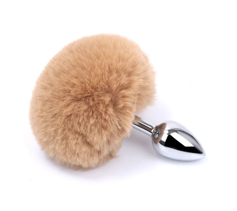 Plug Anal com Cauda de Coelho em Pelúcia
