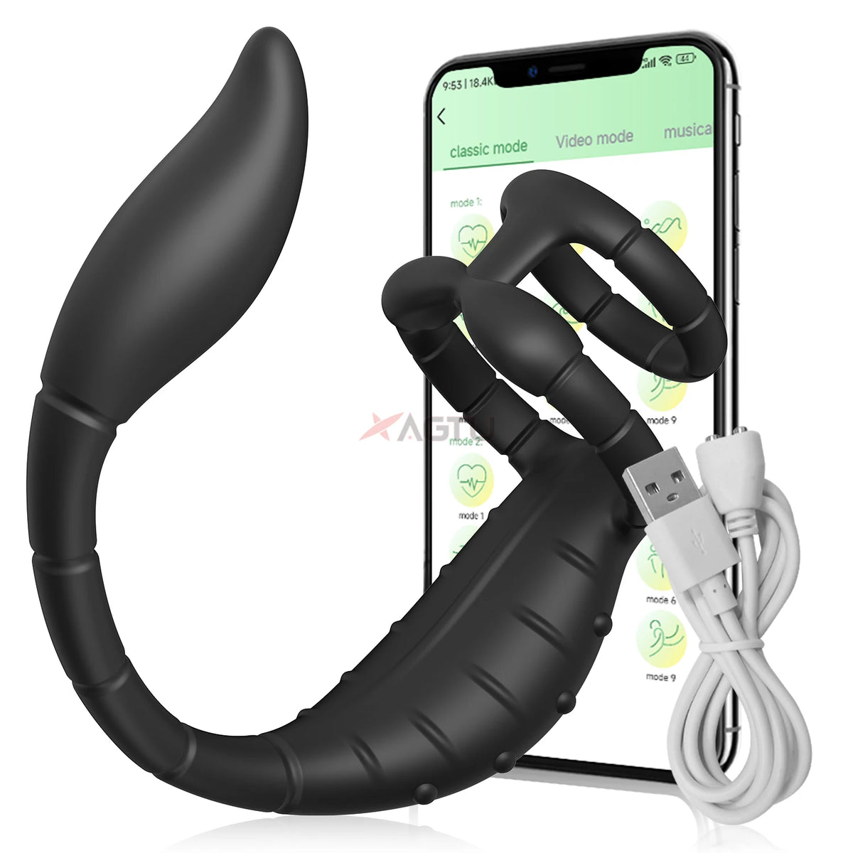 Massageador de Próstata, Anel Peniano Duplo