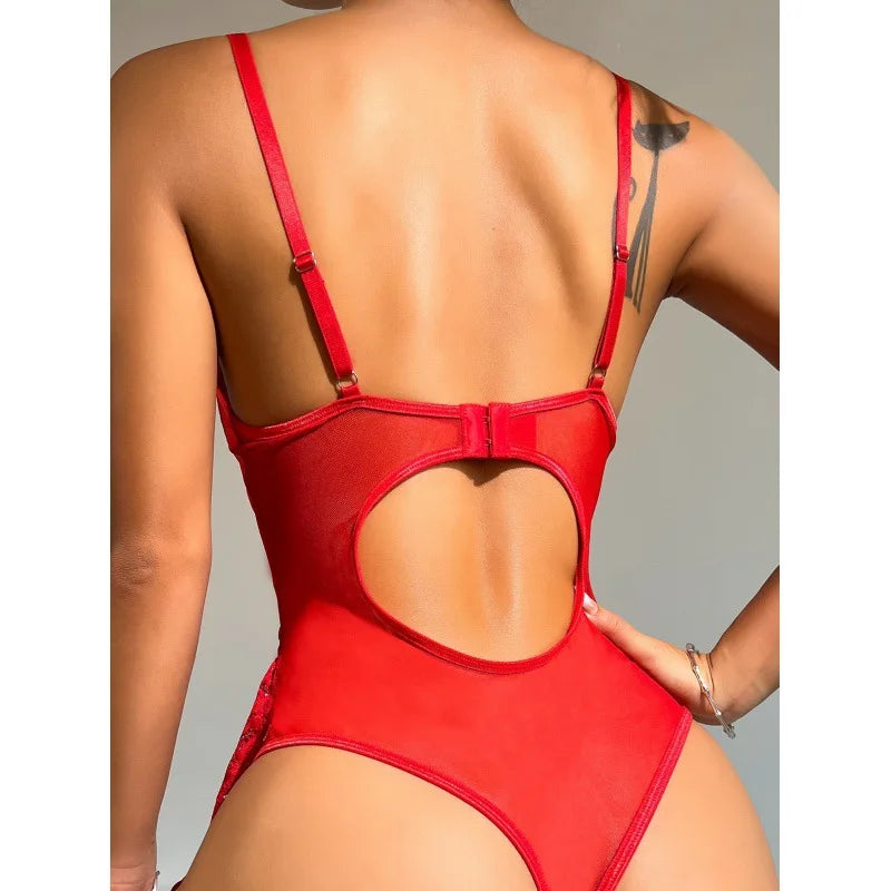 Mini Vestido Lingerie em Renda com Abertura
