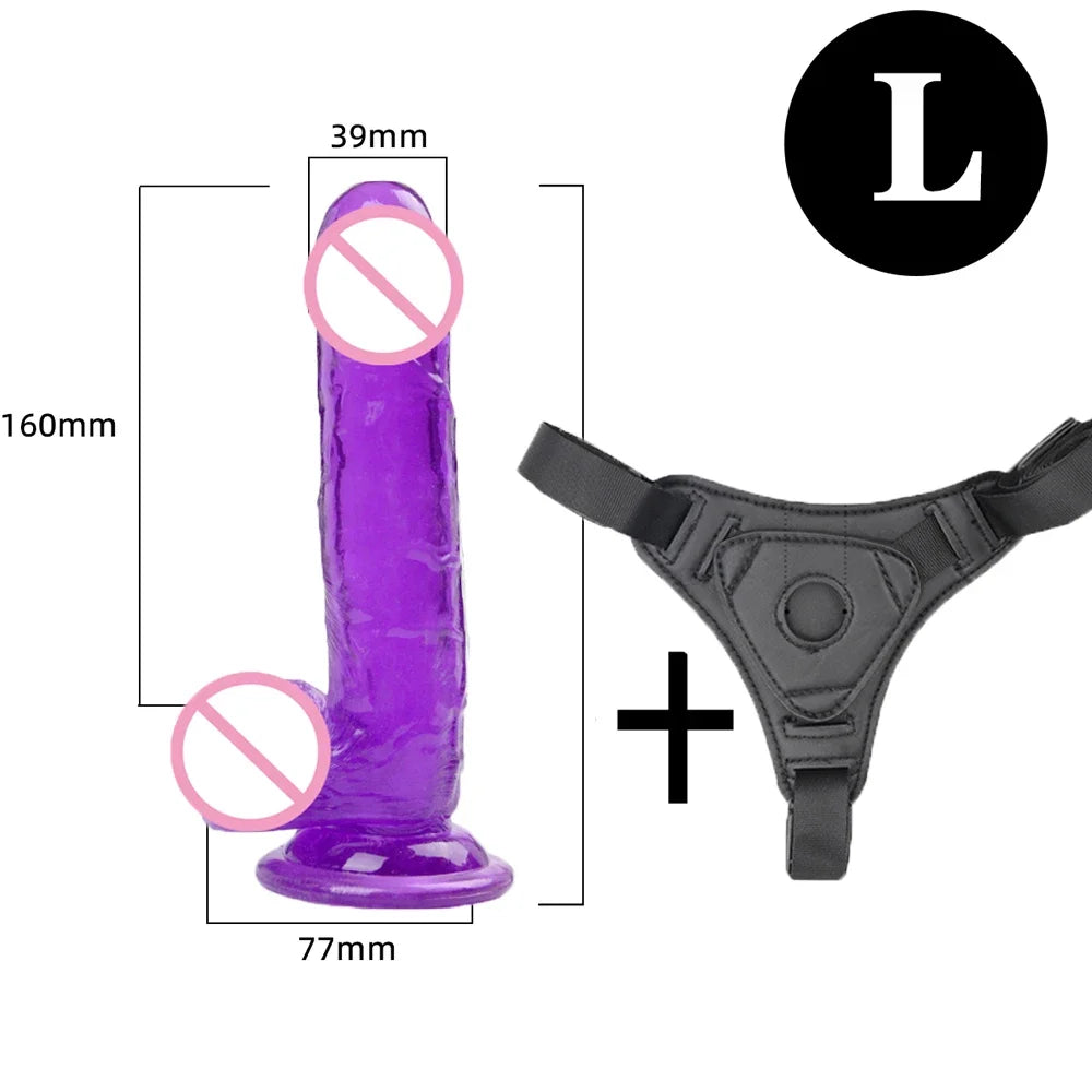 Cinta com Prótese Realística e Base Ajustável