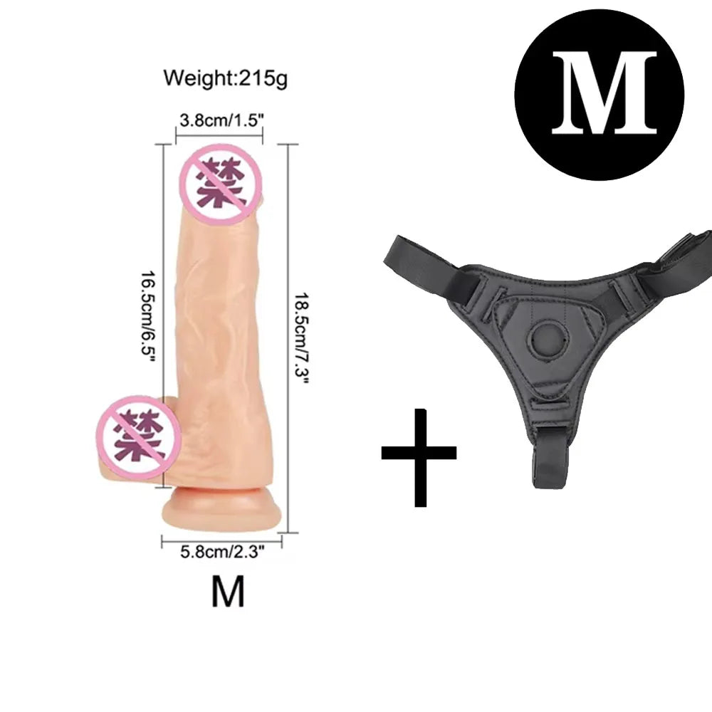 Cinta com Prótese Realística e Base Ajustável