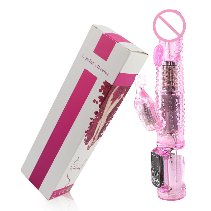 Massageador Feminino Recarregável Duplo com Rotação 360°