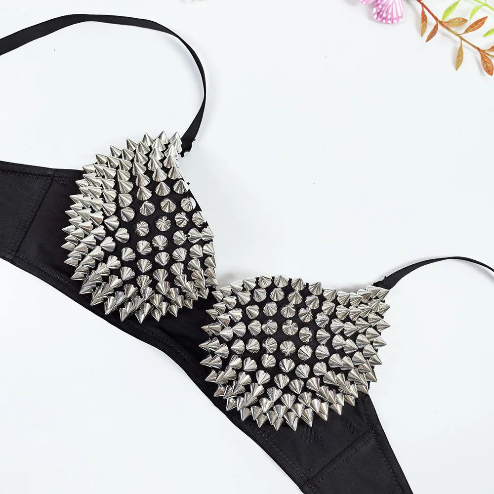 Top Feminino com Strass e Rebites