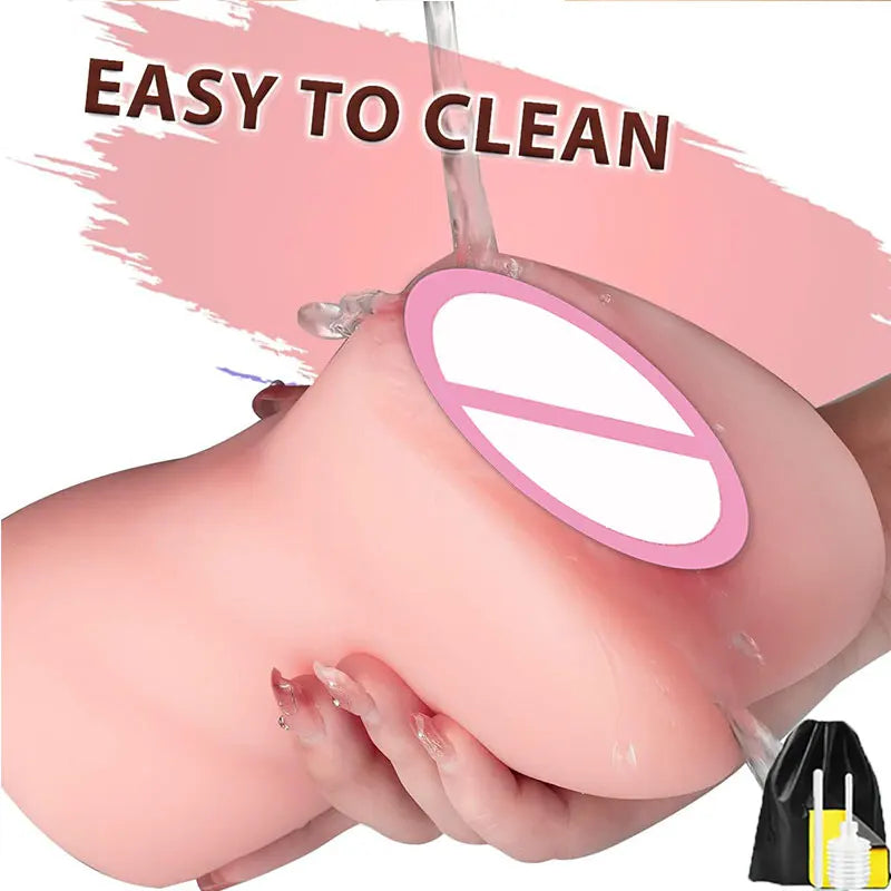 Massageador Masculino 3 em 1 em Silicone com Design Anatômico e Textura Interna
