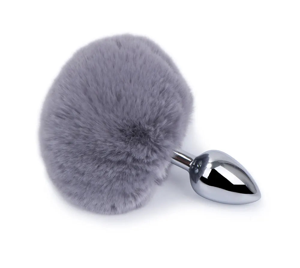 Plug Anal com Cauda de Coelho em Pelúcia