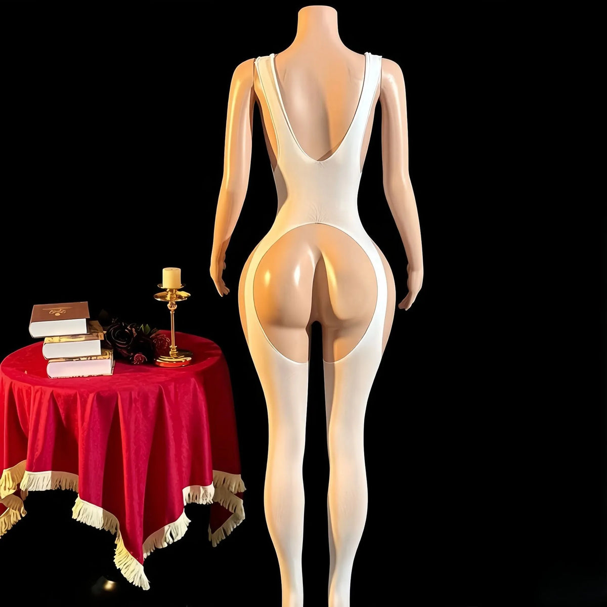 Body Sensual com Transparência e Abertura Íntima
