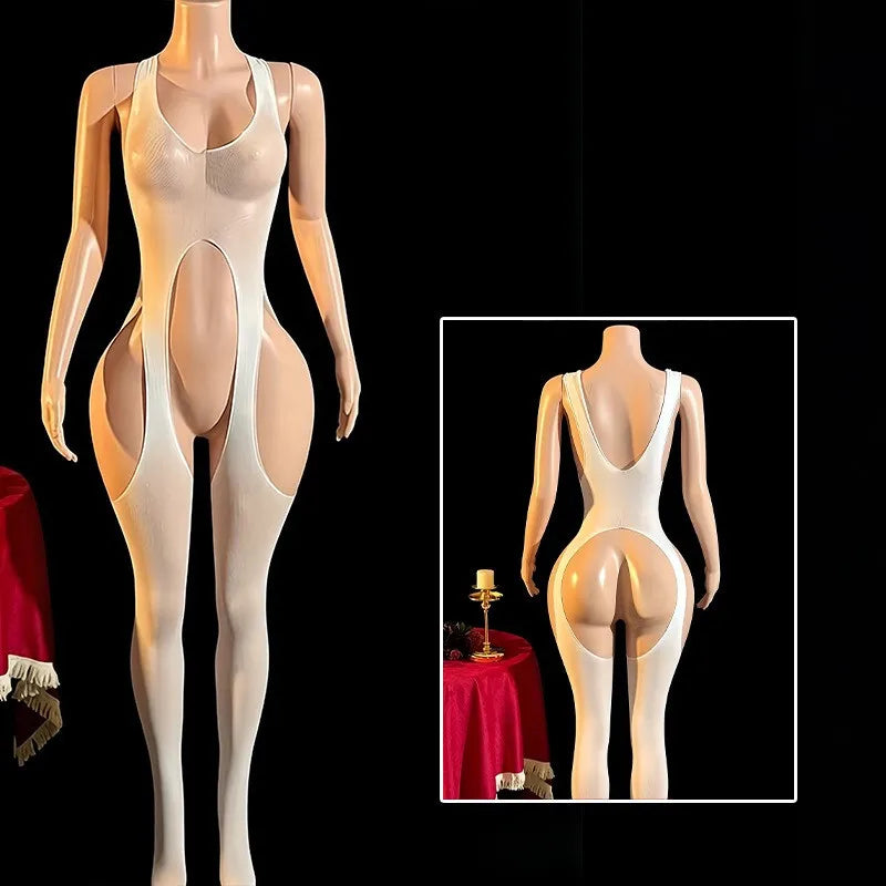 Body Sensual com Transparência e Abertura Íntima