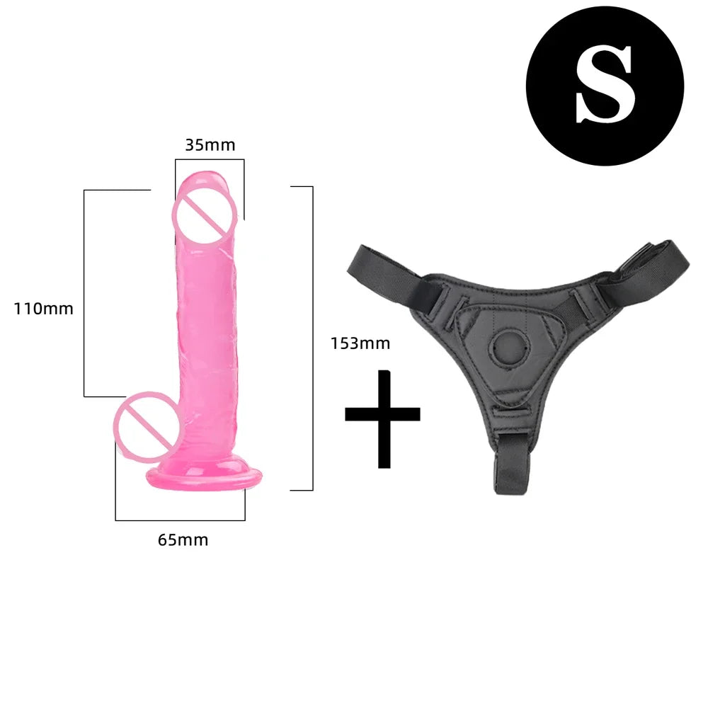 Cinta com Prótese Realística e Base Ajustável