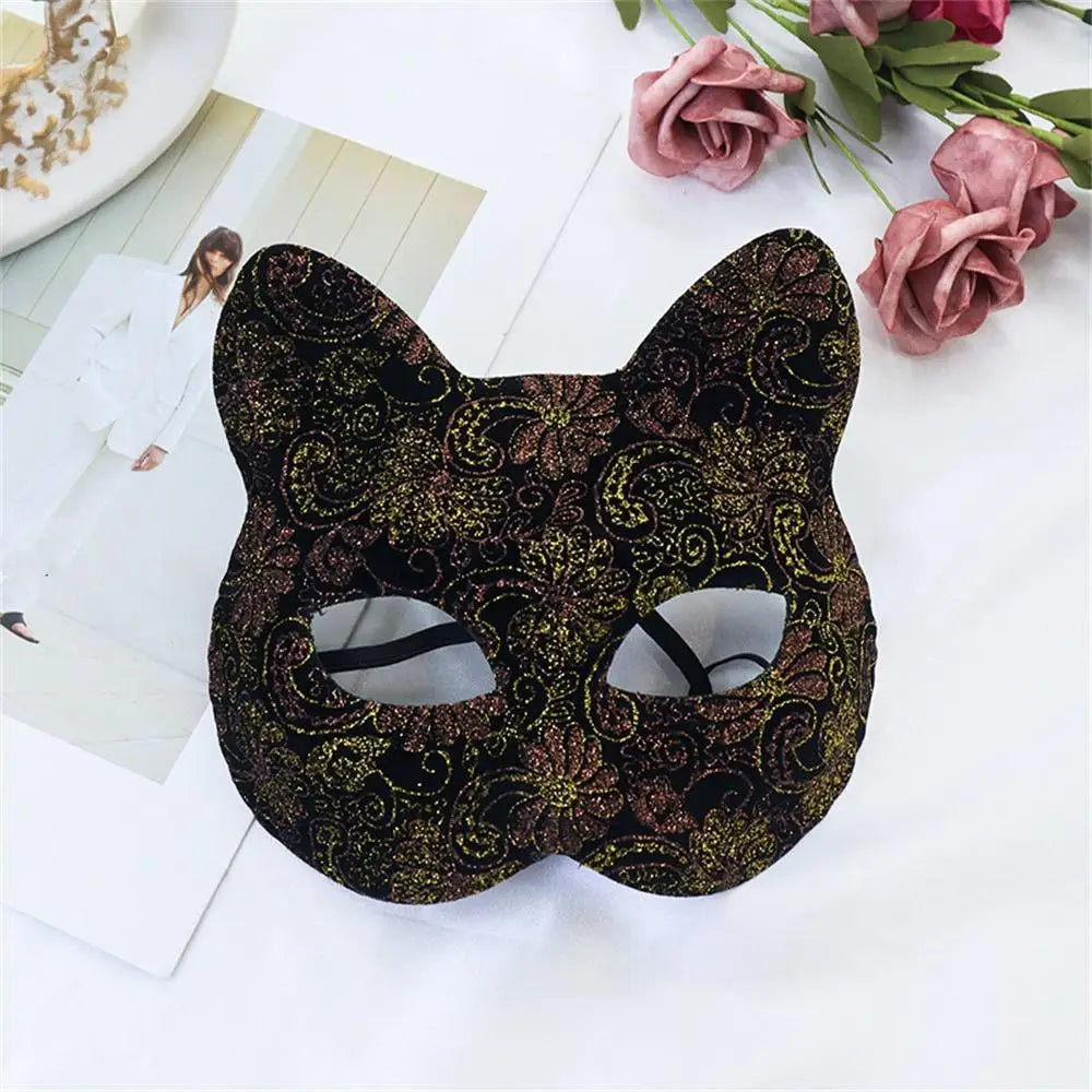 Máscara Feminina de Renda Gatinha/Raposa