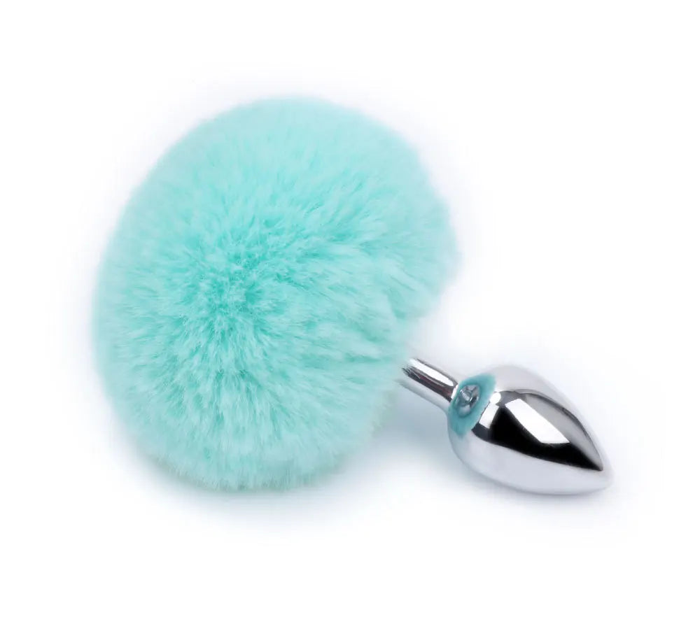 Plug Anal com Cauda de Coelho em Pelúcia