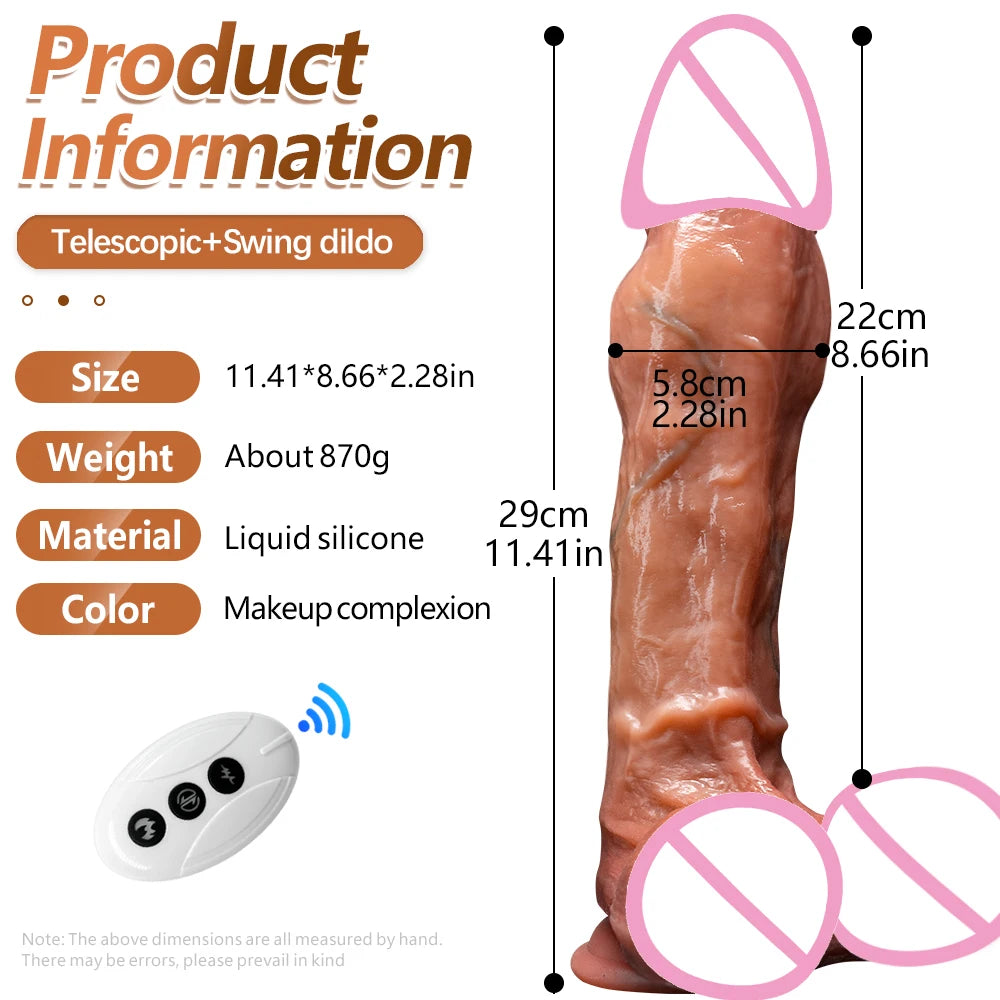 Vibrador Realista Recarregável com Aquecimento e Múltiplos Modos de Vibração