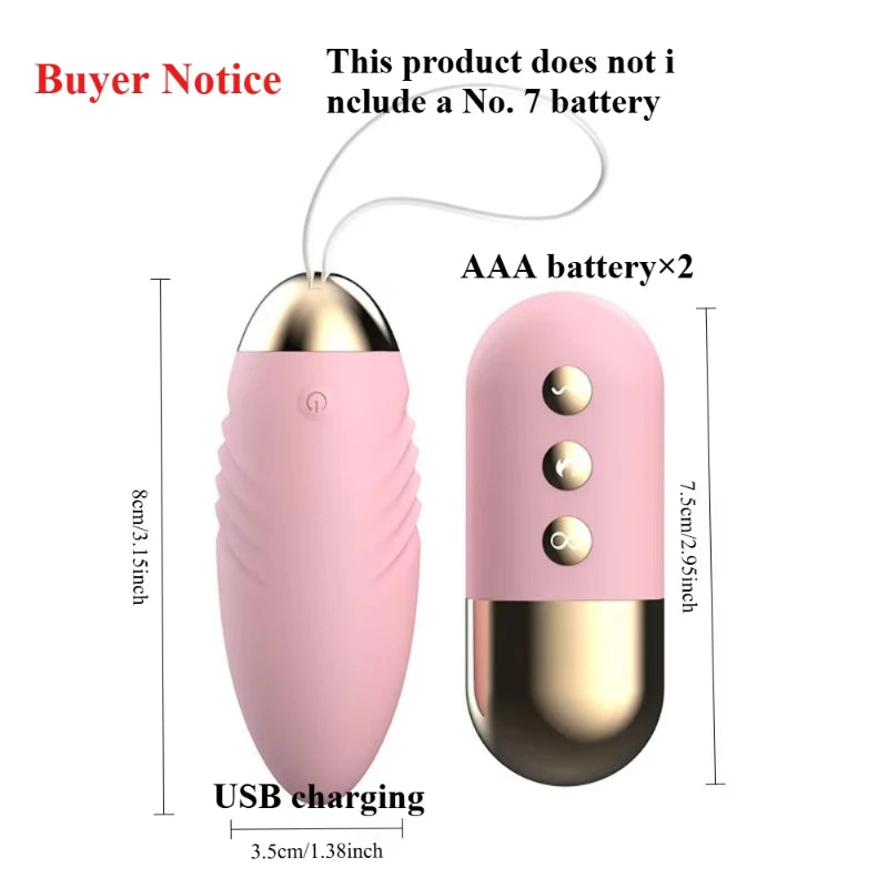 Vibrador Bullet com Controle Remoto Sem Fio e Múltiplos Modos de Vibração