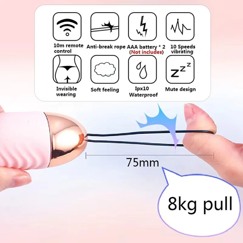 Vibrador Bullet com Controle Remoto Sem Fio e Múltiplos Modos de Vibração