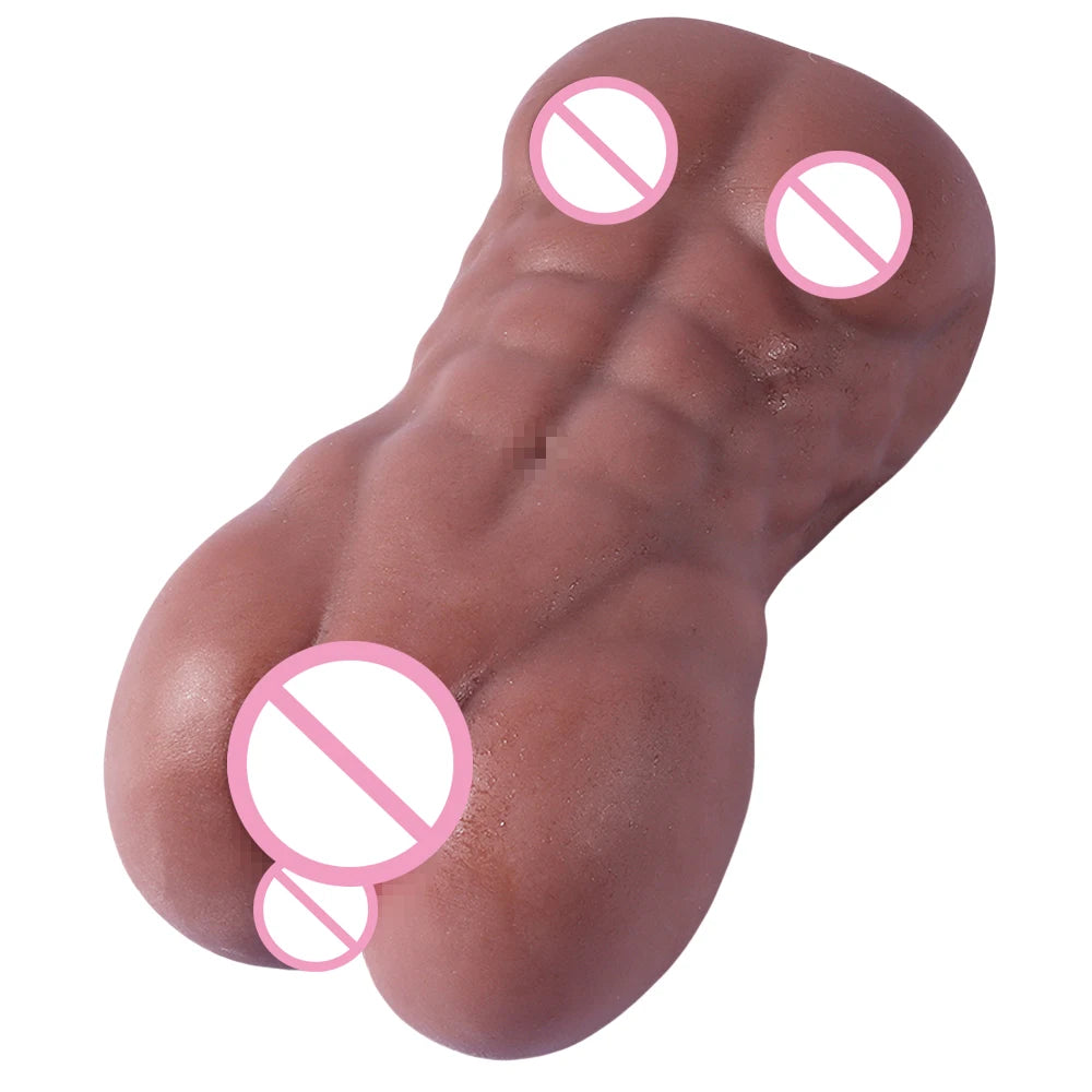 Massageador Masculino Premium com Duplo Canal Anatômico, Textura Interna