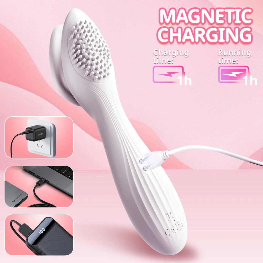 Vibrador oral 2 em 1 com sucção
