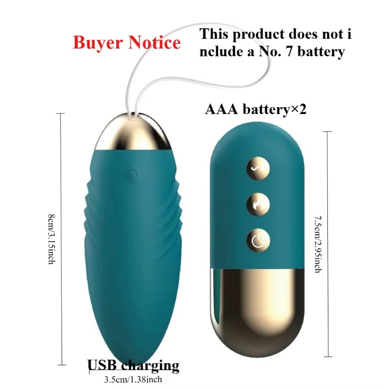 Vibrador Bullet com Controle Remoto Sem Fio e Múltiplos Modos de Vibração