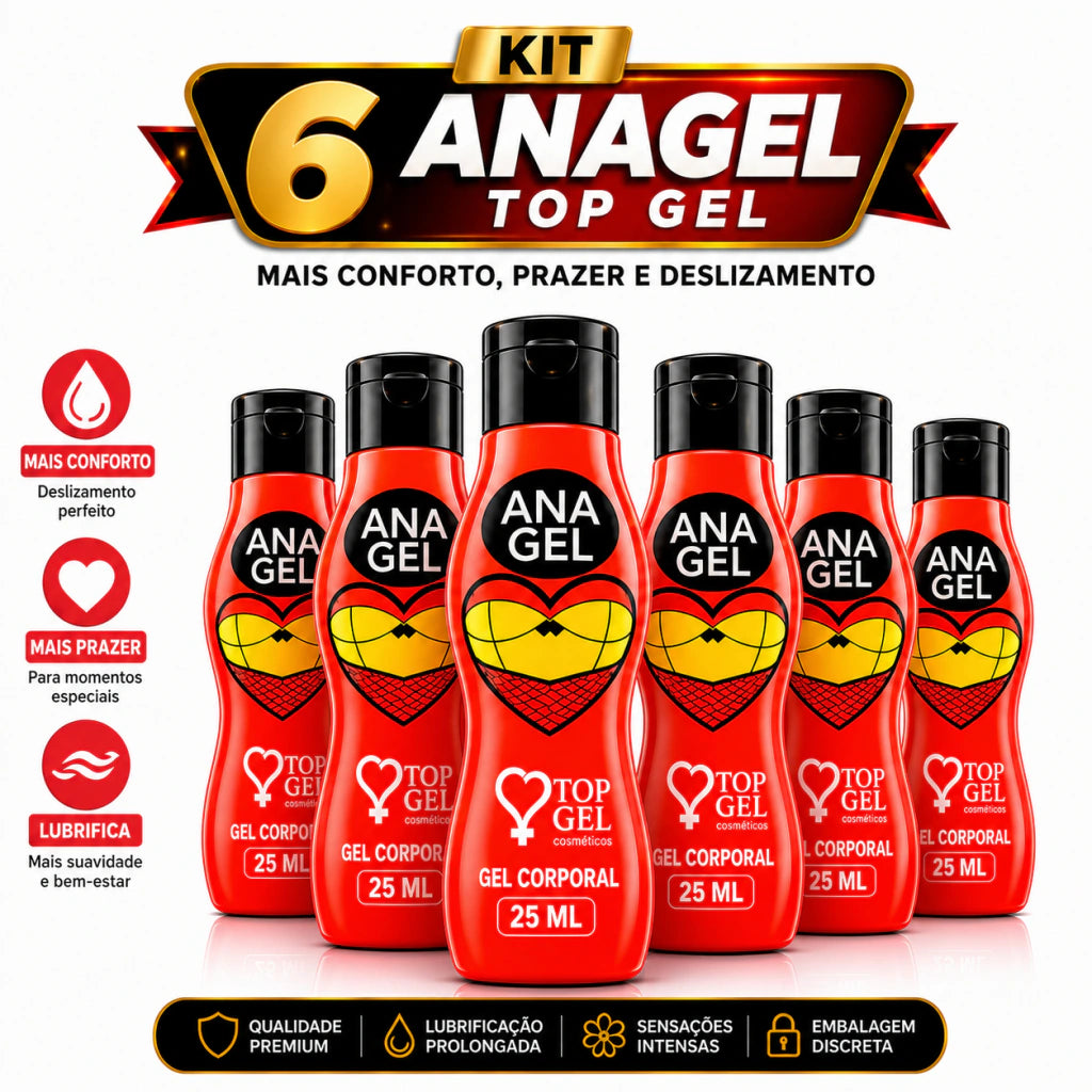 KIT Sex shop 06 AnaGel (7 em 1) Lubrificante anal Anestésico 25g